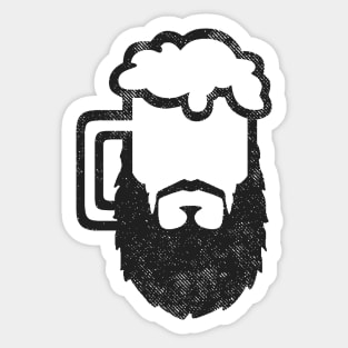 Beer'd Beer Beard Mug Sticker